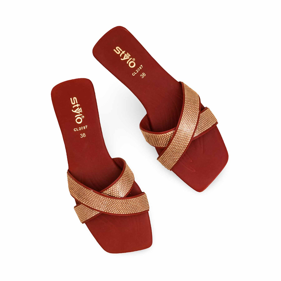 Maroon Casual Slipper For Ladies CL2097