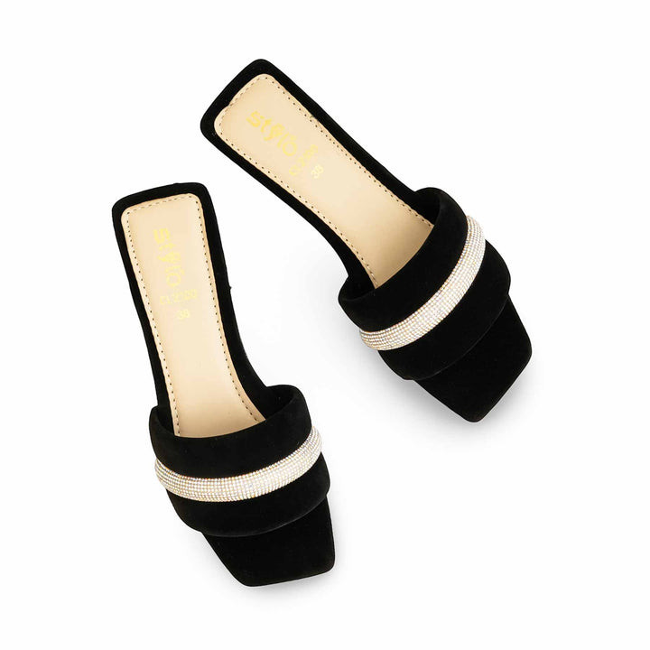Black Casual Slipper For Ladies CL2100
