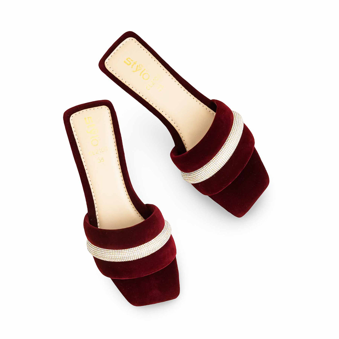 Maroon Casual Slipper For Ladies CL2100