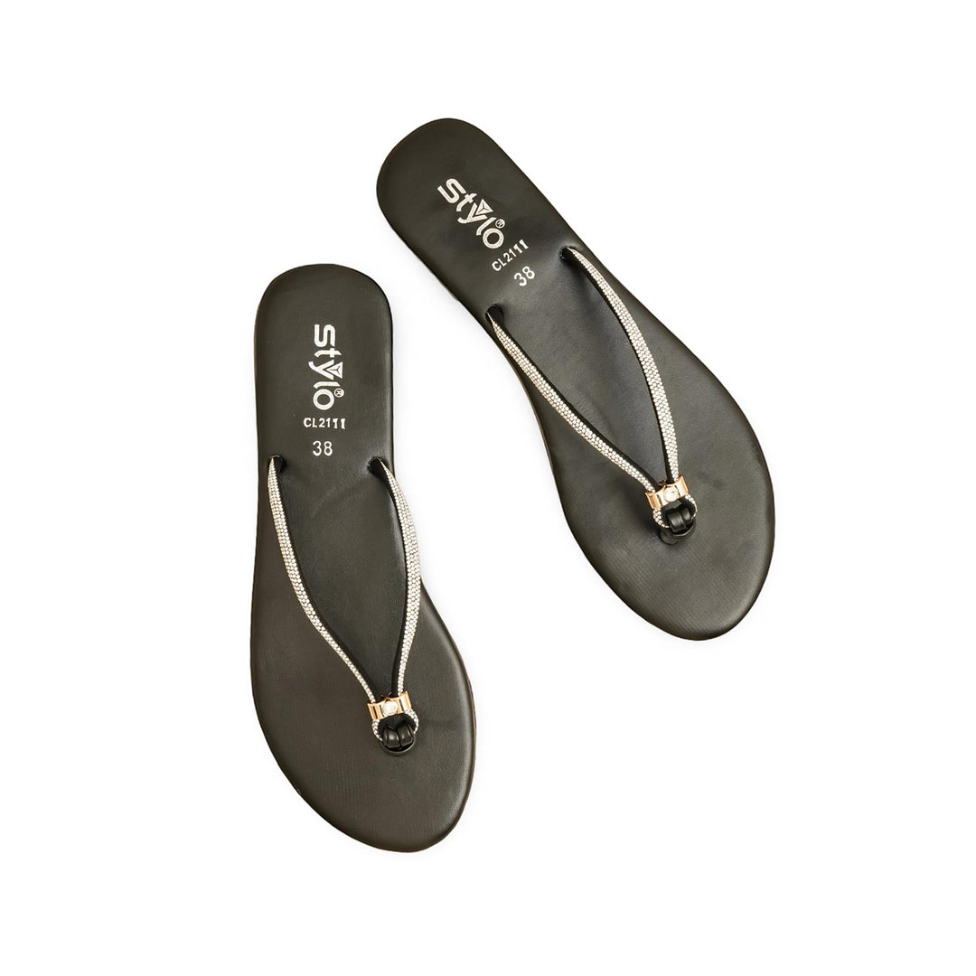 Black Casual Chappal CL2111