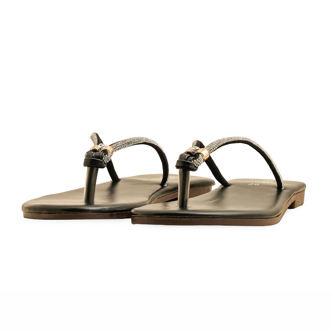 Black Casual Chappal CL2111