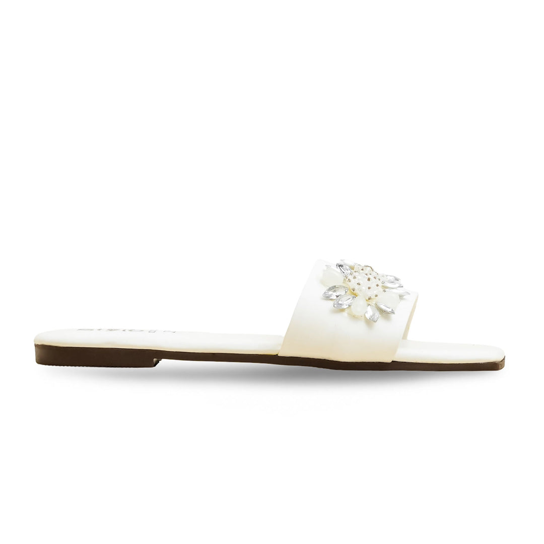 White Casual Slipper CL2112