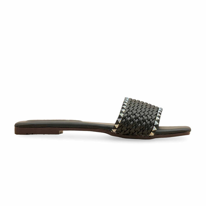 Black Casual Slipper For Ladies CL2117