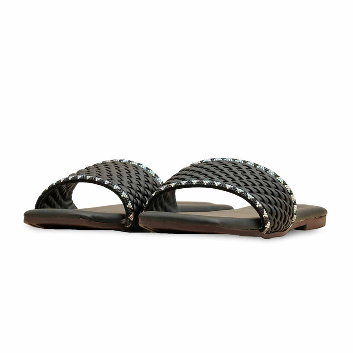 Black Casual Slipper For Ladies CL2117