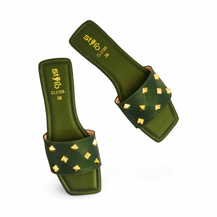 Green Casual Slipper CL2126