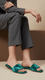 Green Casual Slipper For Women CL2127