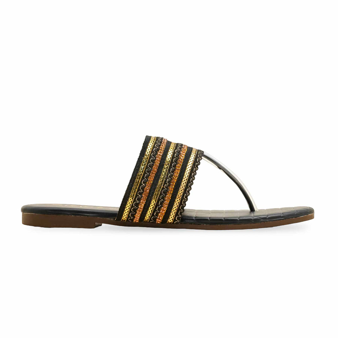 Black Casual Chappal CL2135