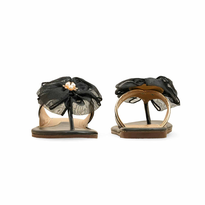 Black Casual Chappal For Ladies CL2141