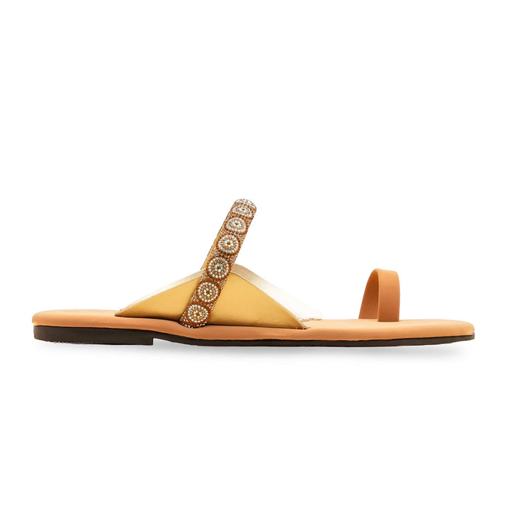 Beige Casual Chappal For Ladies CL2142