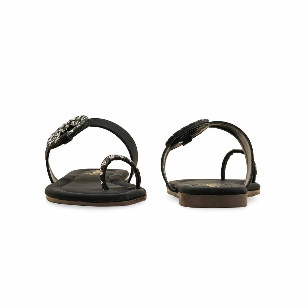 Black Casual Chappal For Women CL2143
