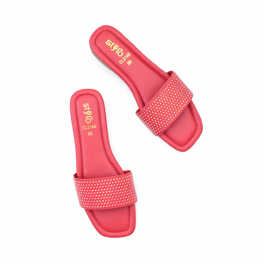 Maroon Casual Slipper For Women CL2146