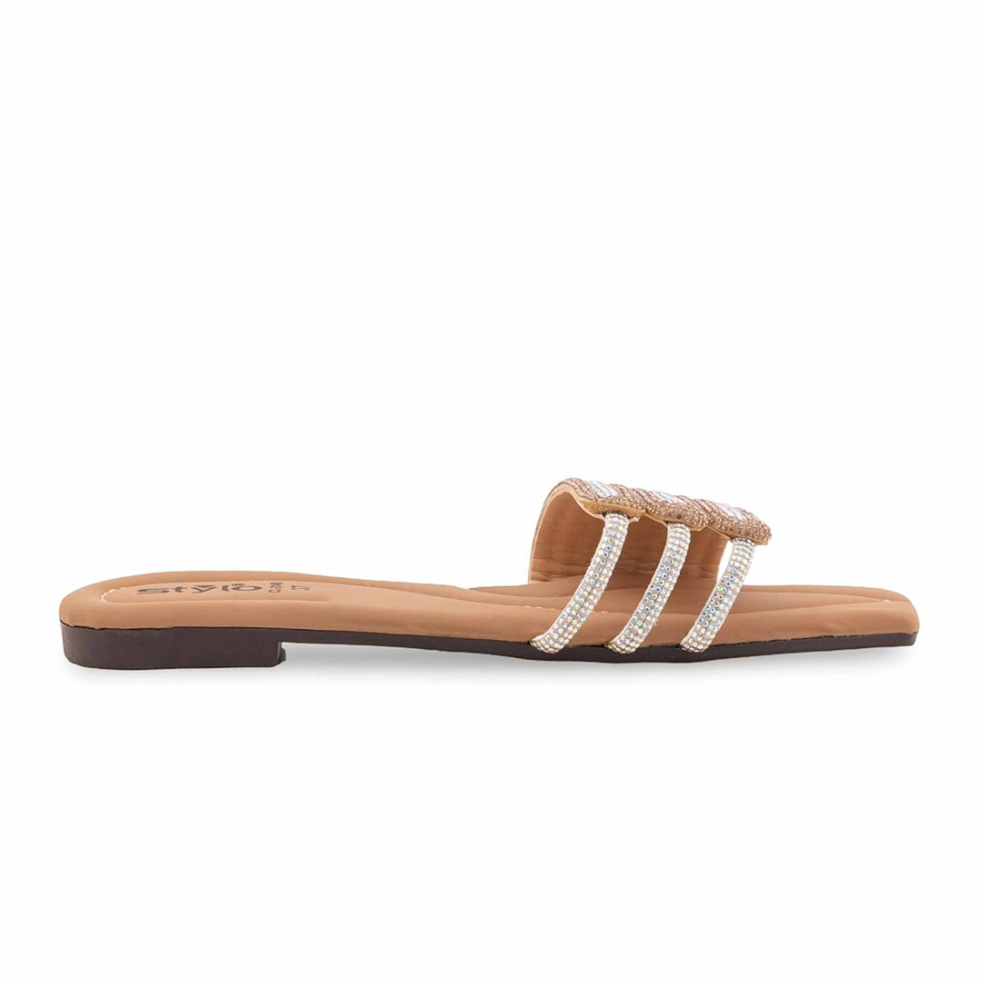 Golden Casual Slipper For Ladies CL2149