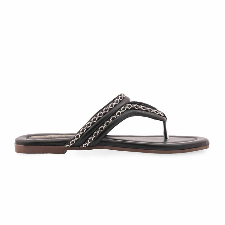 Black Casual Chappal For Ladies CL2152
