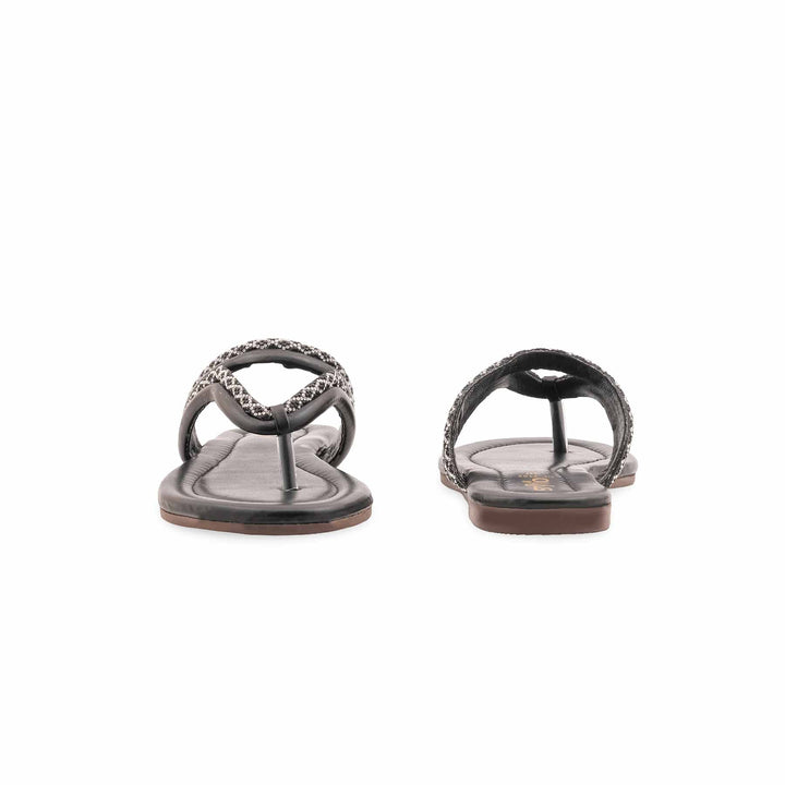 Black Casual Chappal For Ladies CL2152