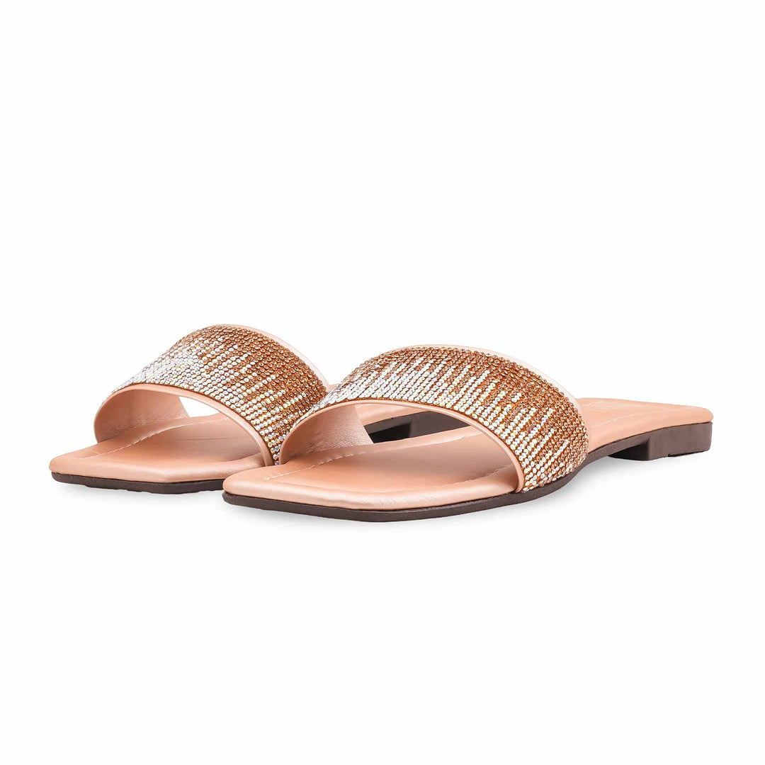 Peach Casual Slipper For Ladies CL2158