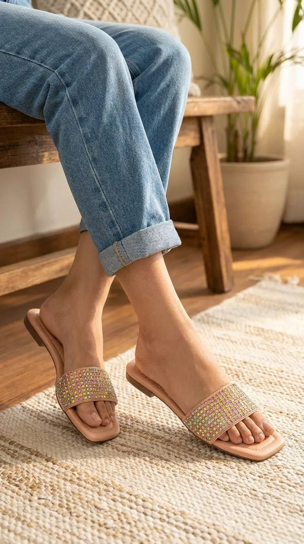 Beige Casual Slipper For Women CL2161