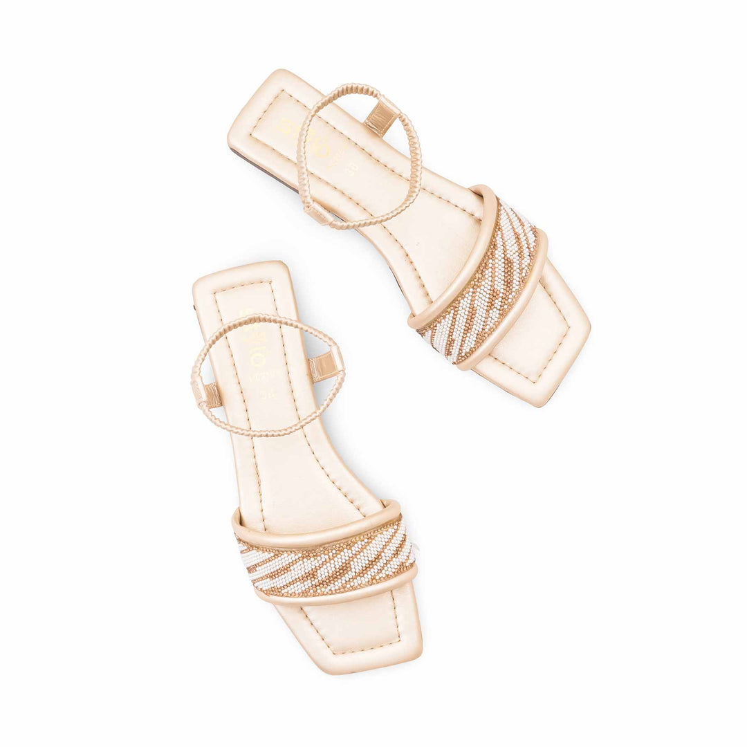Golden Casual Sandal For Women CL2164