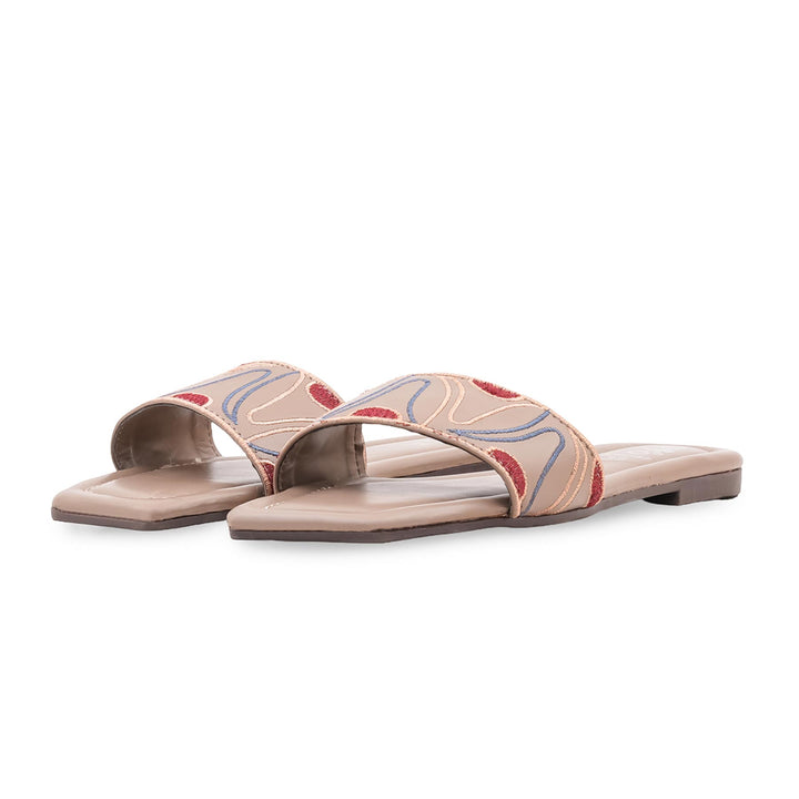 Beige Casual Slipper For Women CL2165