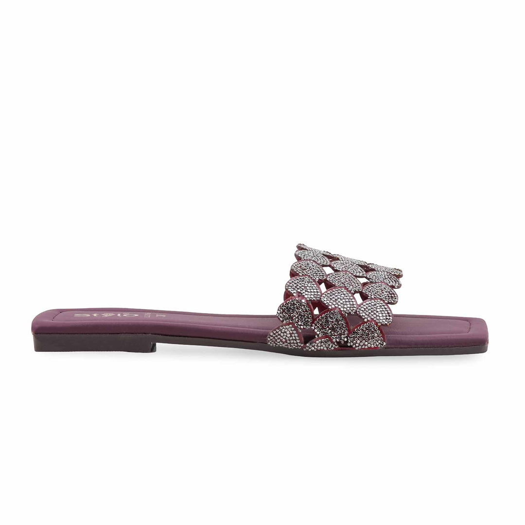 Maroon Casual Slipper For Women CL2166
