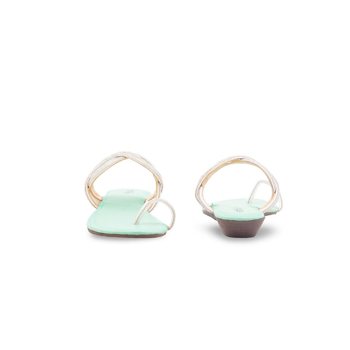 Aqua Green Casual Chappal For Ladies CL2176