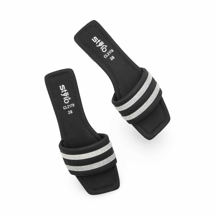 Black Casual Slipper For Women CL2179