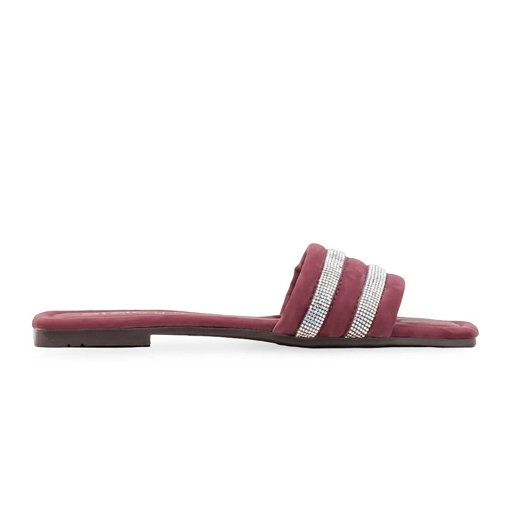Maroon Casual Slipper For Women CL2179