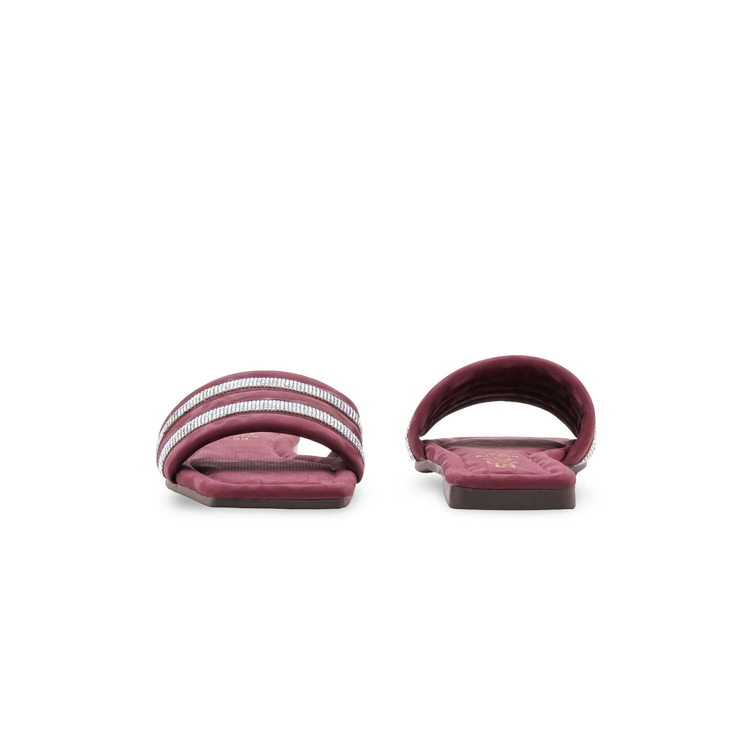 Maroon Casual Slipper For Women CL2179