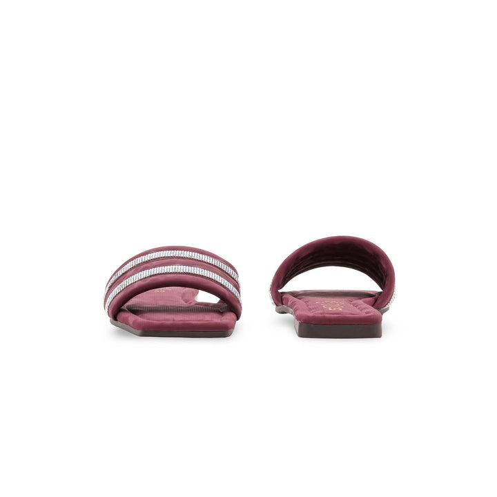 Maroon Casual Slipper For Women CL2179