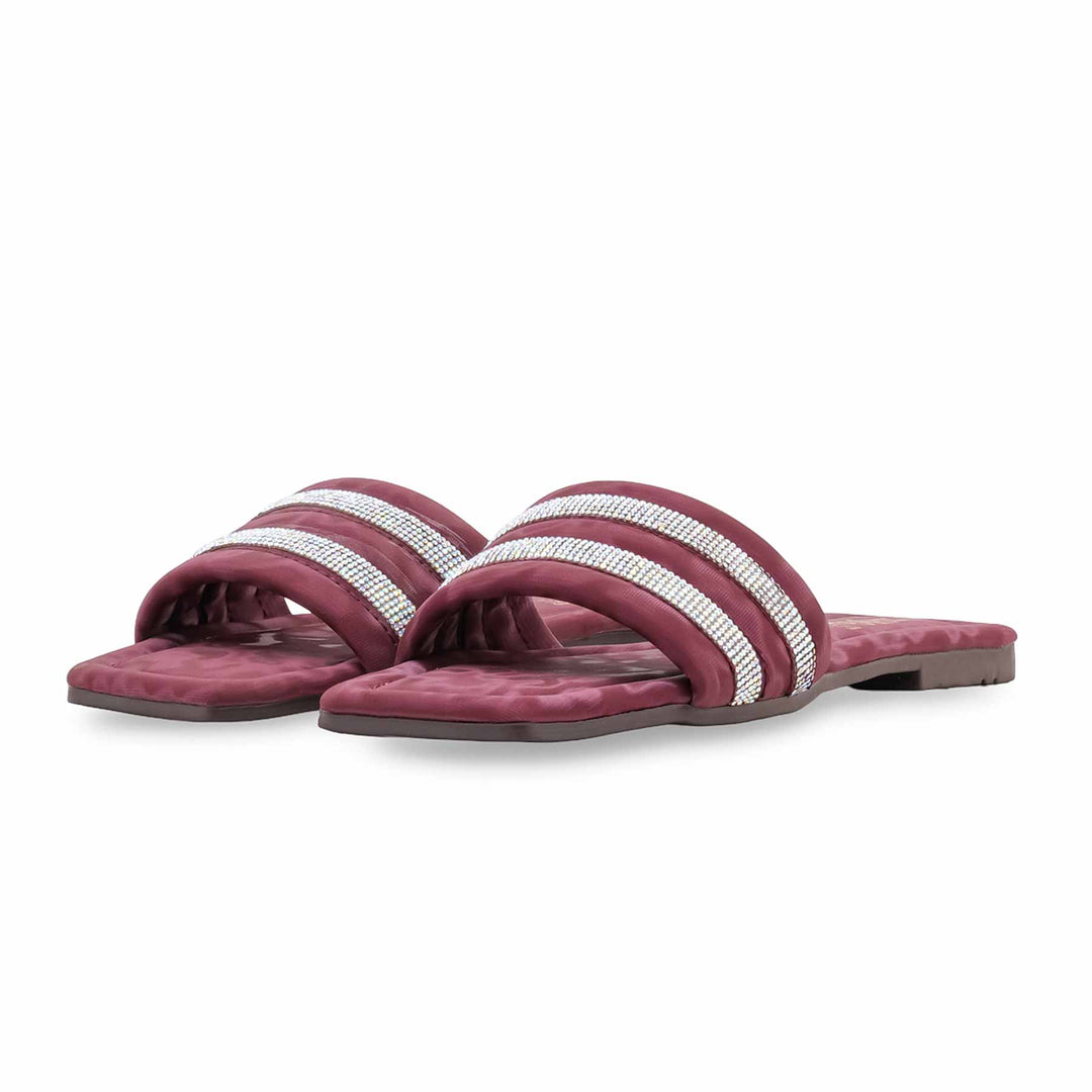 Maroon Casual Slipper For Women CL2179
