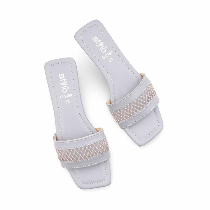 Sky Blue Casual Slipper For Ladies CL2180