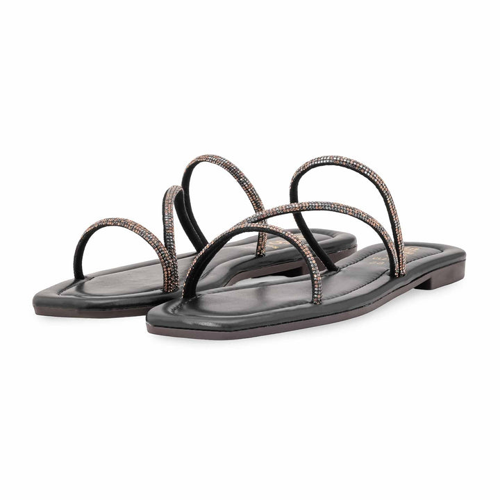 Black Casual Slipper For Women CL2185