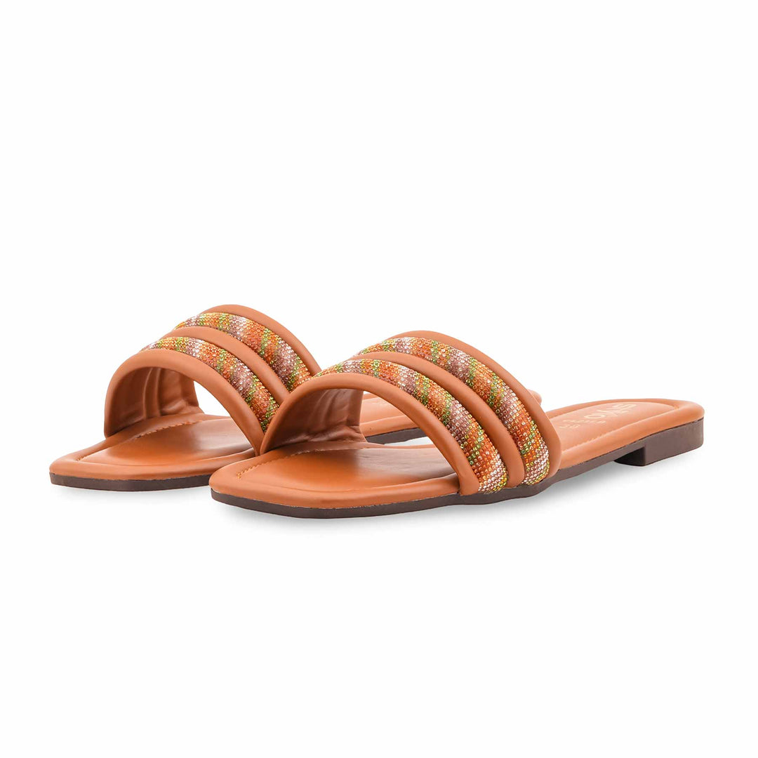 Tan Casual Slipper For Women CL2199