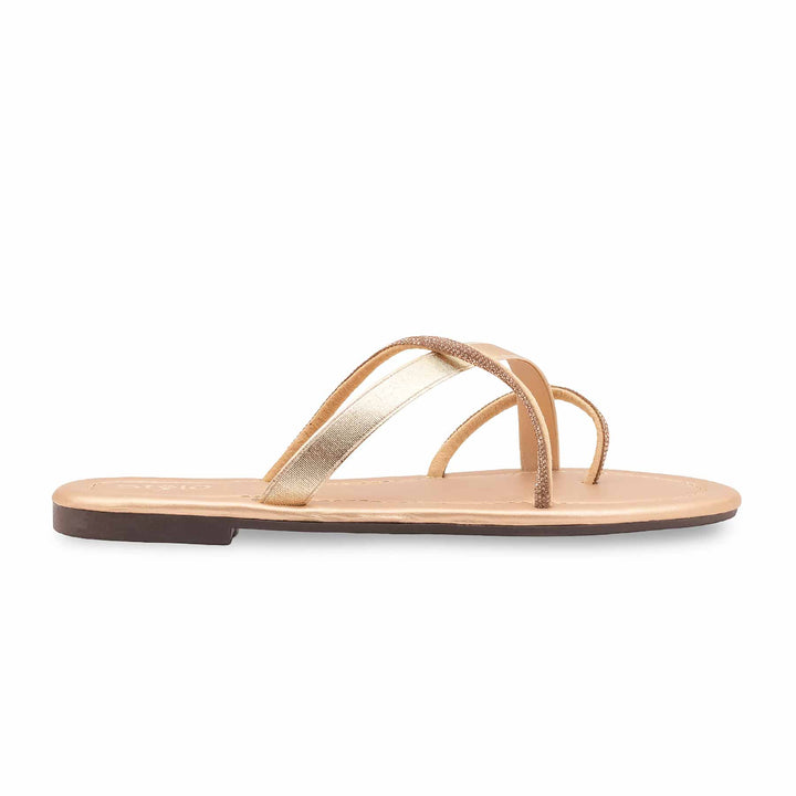 Golden Casual Chappal For Women CL2209