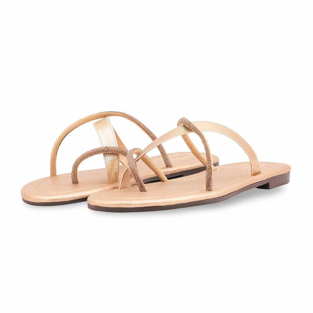 Golden Casual Chappal For Women CL2209