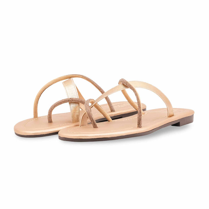Golden Casual Chappal For Women CL2209