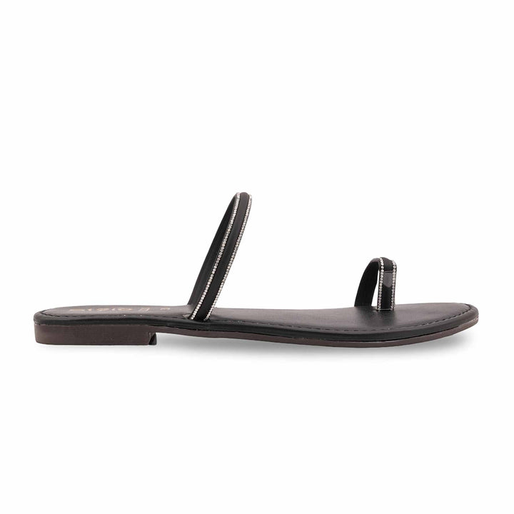Black Casual Chappal For Ladies CL2210