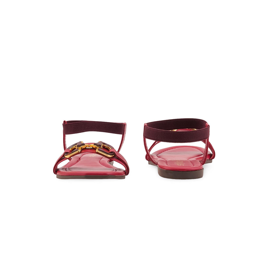 Maroon Casual Sandal For Women CL2215