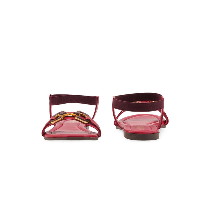 Maroon Casual Sandal For Women CL2215