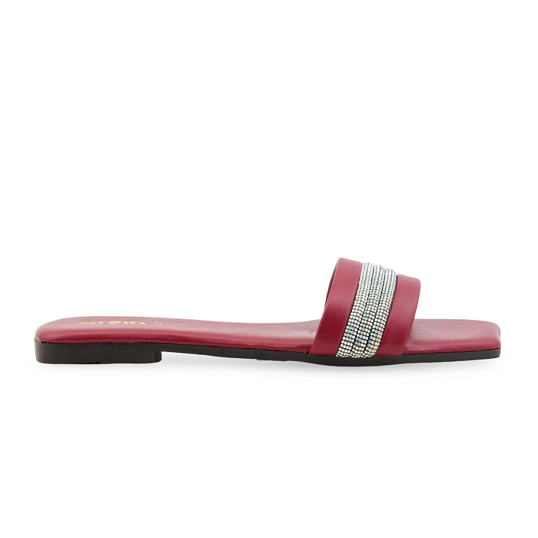 Maroon Casual Slipper For Women CL2221