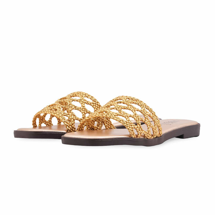 Golden Casual Slipper For Women CL2225