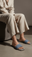 Grey Casual Slipper For Ladies CL2226