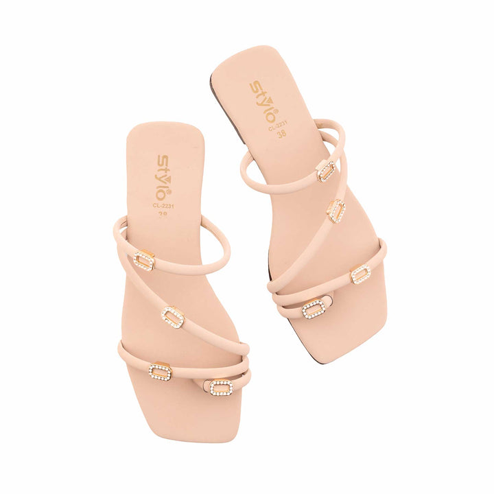 Beige Casual Chappal For Ladies CL2231
