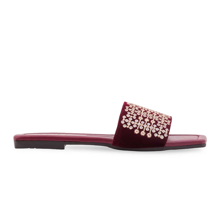 Maroon Casual Slipper For Ladies CL2235