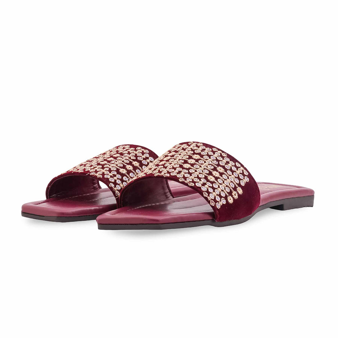 Maroon Casual Slipper For Ladies CL2235