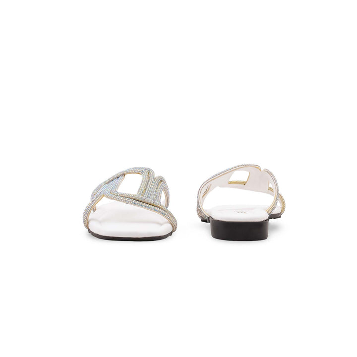 White Casual Chappal For Ladies CL2238