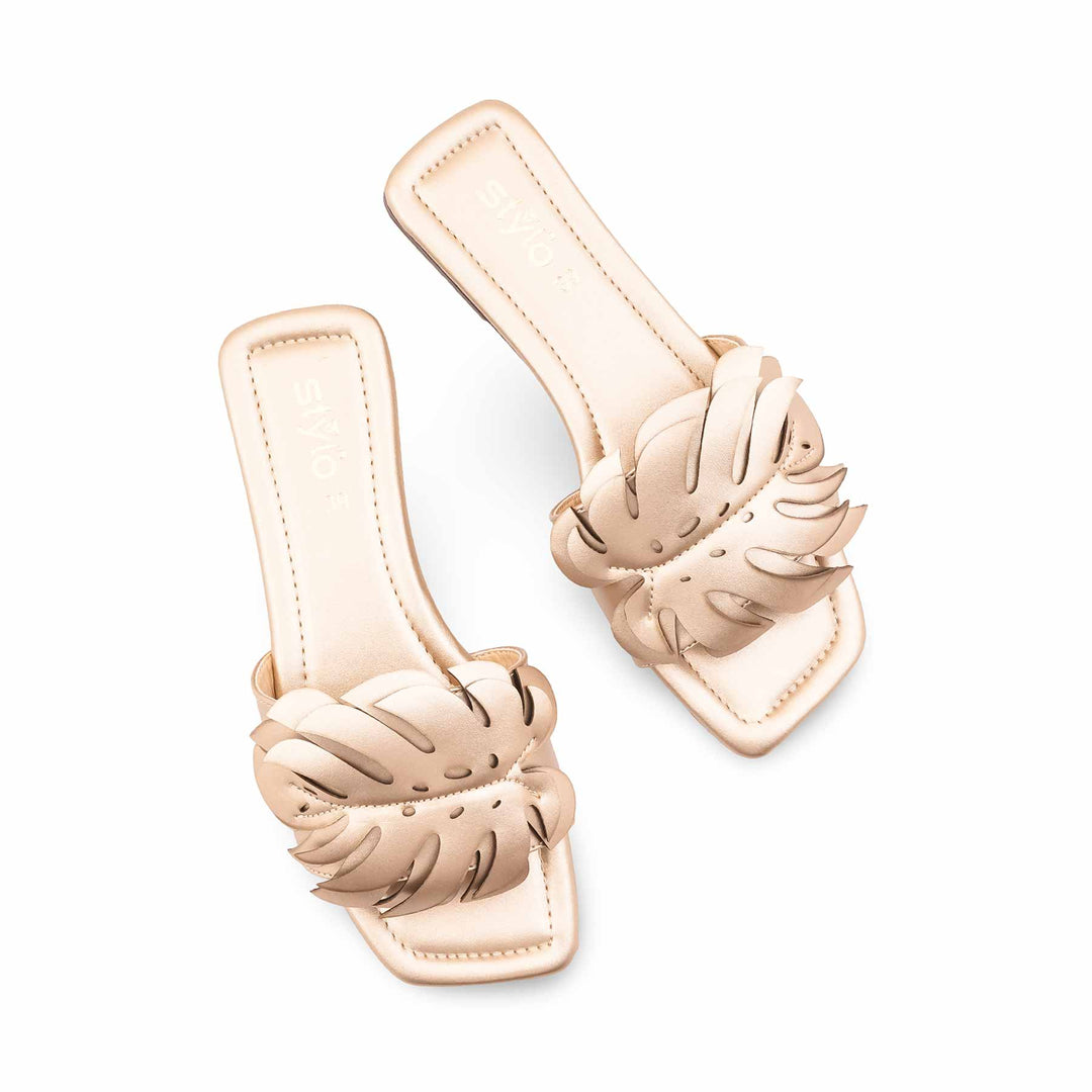 Golden Casual Slipper For Women CL2240