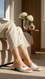 White Casual Slipper For Women CL2241