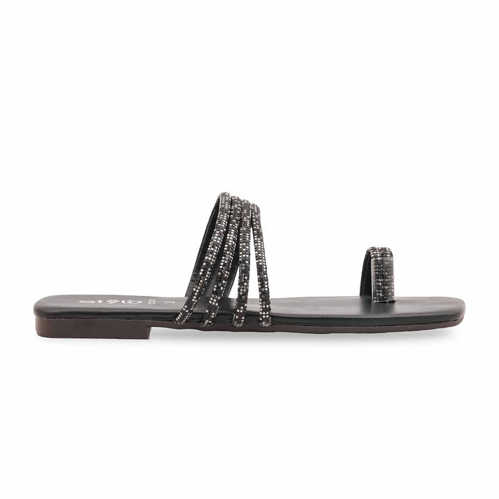 Black Casual Chappal For Women CL2243