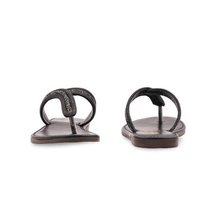 Black Casual Chappal For Ladies CL2245