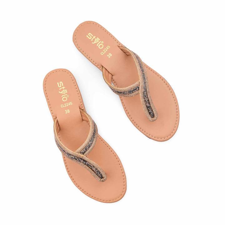 Beige Casual Chappal For Women CL2245